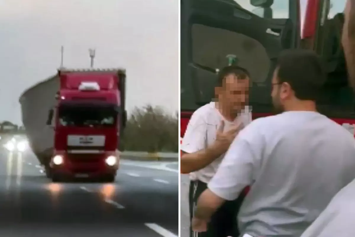 Kuzey Marmara Otoyolu’nda Tır Yüklerini Yola Savurdu Kuzey Marmara Otoyolu’nda Tır Yüklerini Yola Savurdu